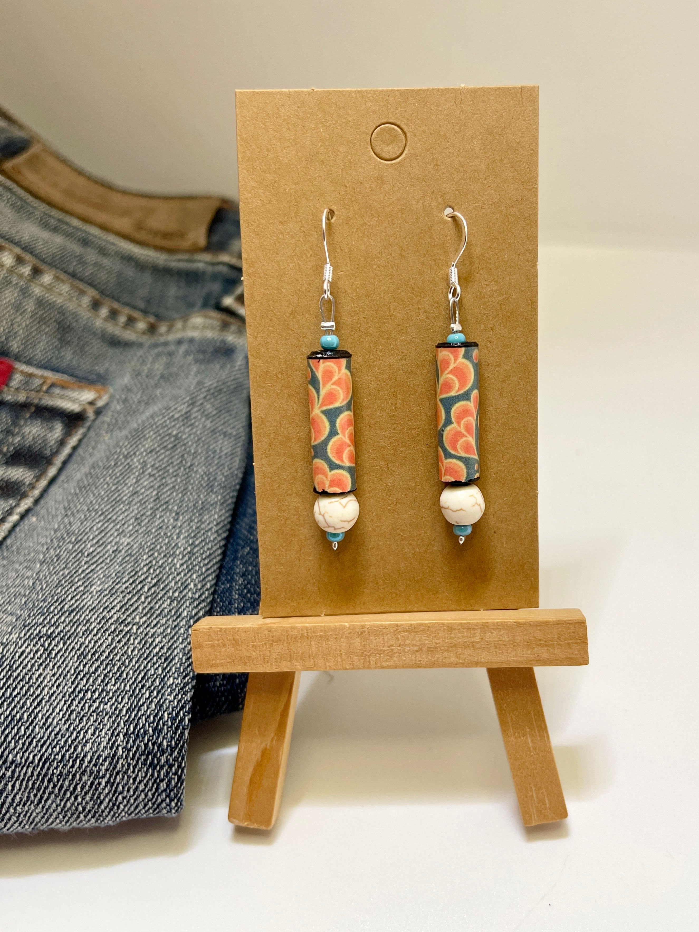 Boucles perles en papier