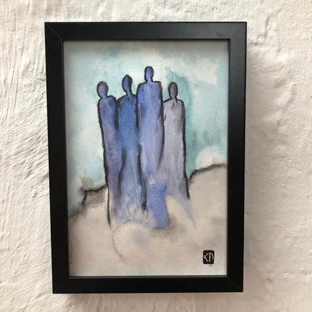 Aquarelle et fusain, 21x29