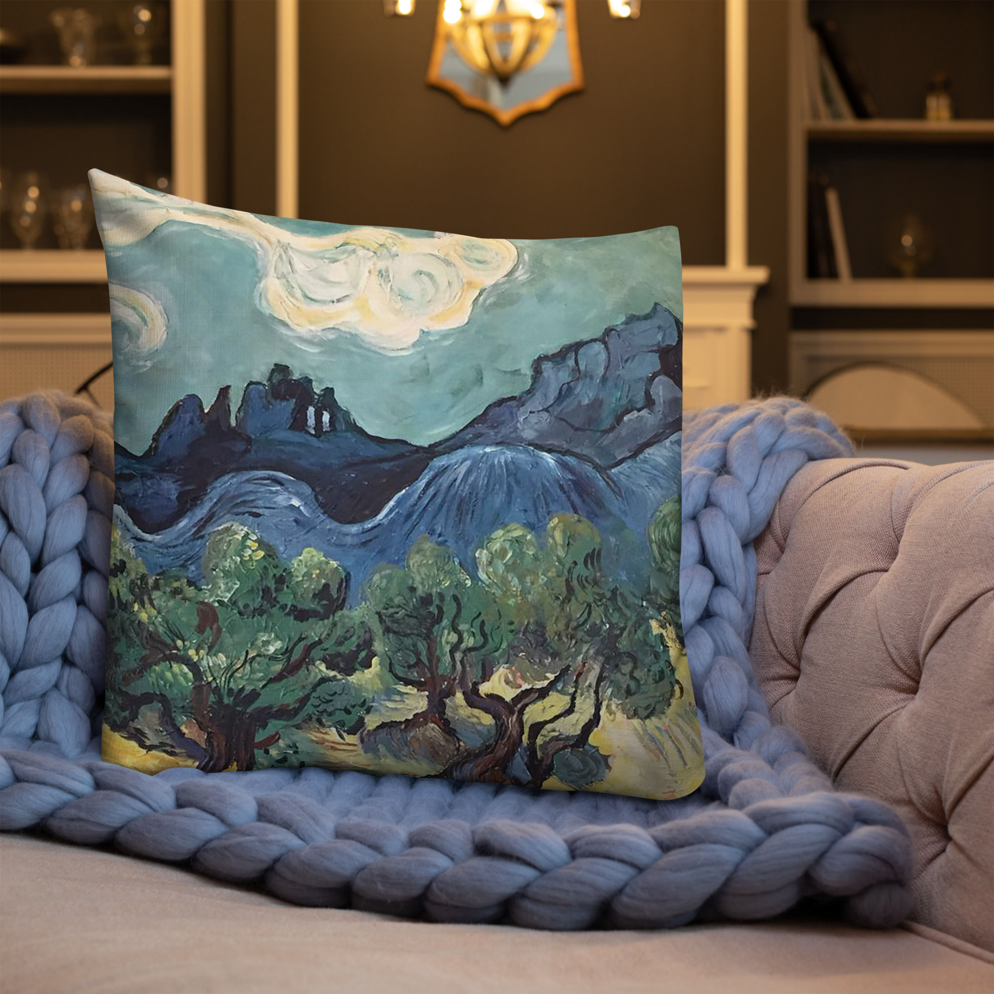 Van Faux Premium Throw Pillow