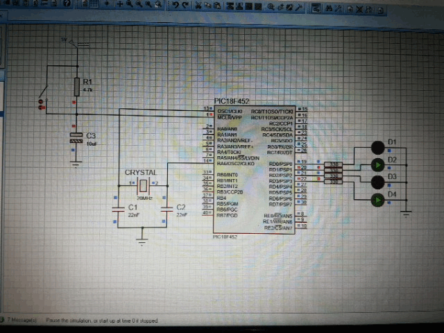 LED Interfacing with PIC Microcontroller | PIC18F452