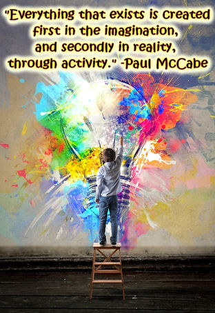 "Everything that exists is created first in the imagination, and secondly in reality, through activity." -Paul McCabe. MeaningfulLinesArt.com