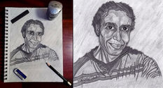 Self-Portrait (2021). MeaningfulLinesArt.com