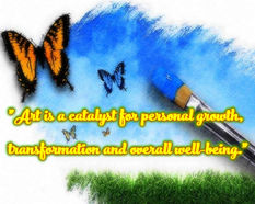 "Art is a catalyst for personal growth, transformation and overall well-being." MeaningfulLinesArt.com