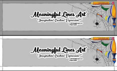 Meaningful Lines Art® (Alternate Banners) - These are two-toned light/dark gray, and gray/white alternate versions of the Meaningful Lines Art® banner with the new brand tagline: "Imagination! Creation! Expression!"™ MeaningfulLinesArt.com