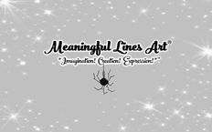 Meaningful Lines Art® (2024 Video Title Screen) - Meaningful Lines Art® video title image with "Imagination! Creation! Expression!"™ new brand tagline, spider logo and stardust effect. I started using this title screen in 2024 and I currently use it at the end of my art videos. MeaningfulLinesArt.com