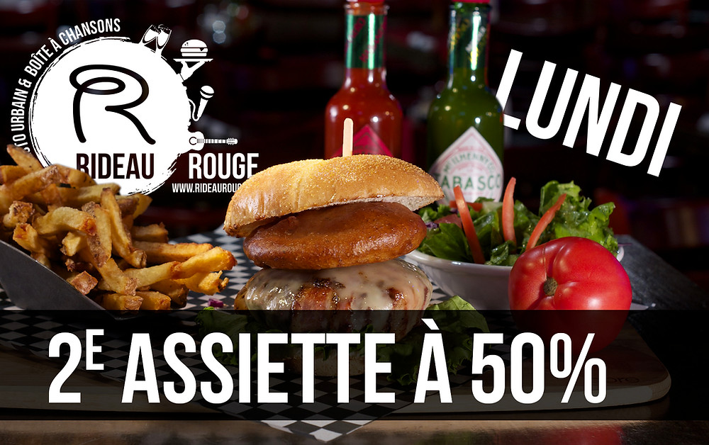 Burger à 50% de rabais