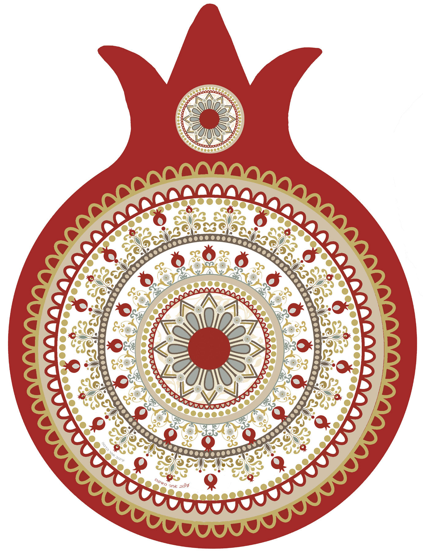 מגנט רימון דגם מנדלה בורדו