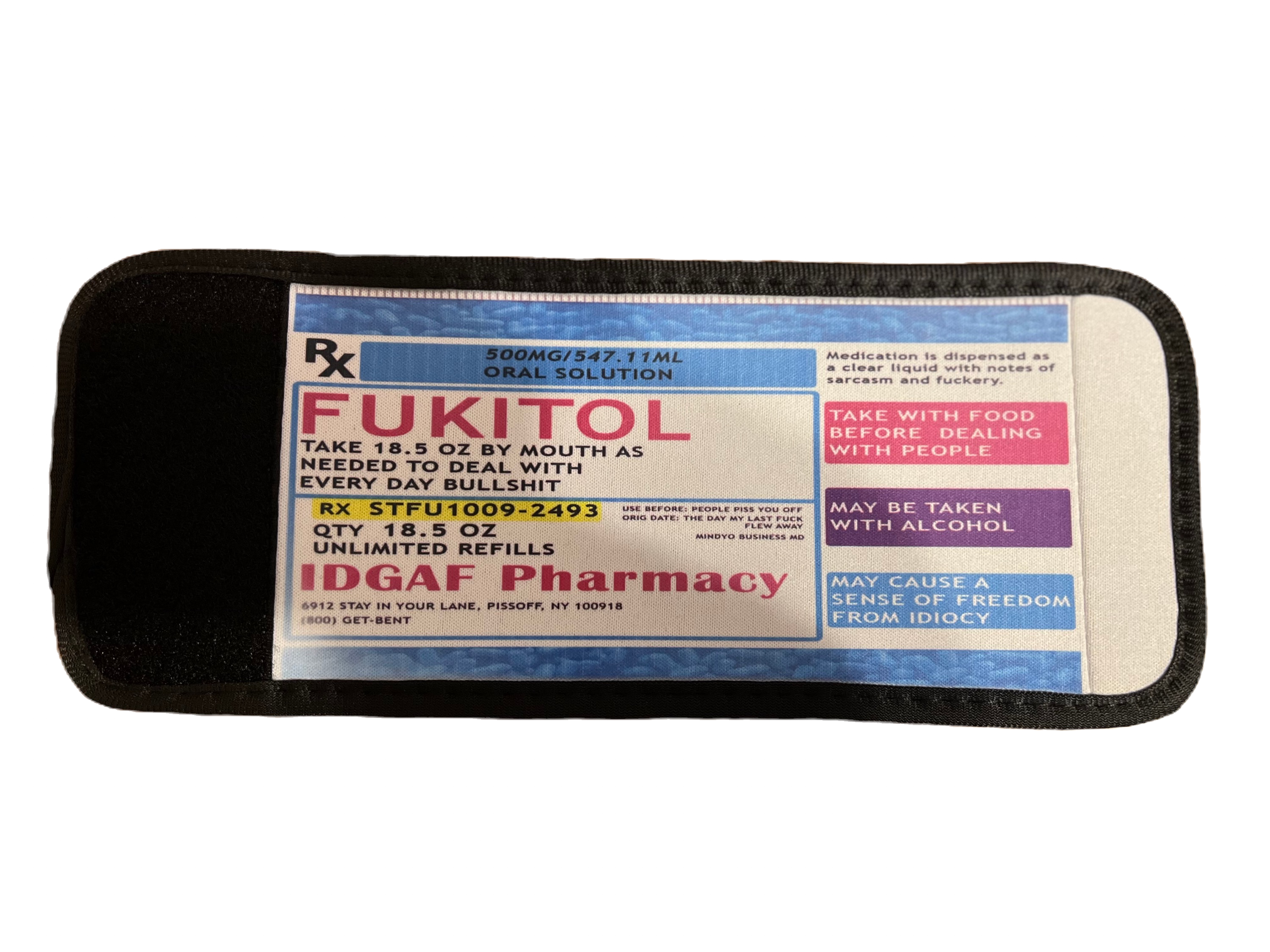 FUKITOL Velcro Koozie for Bottles or Cans