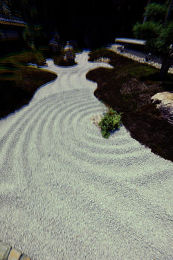 psychedelic Japanese garden