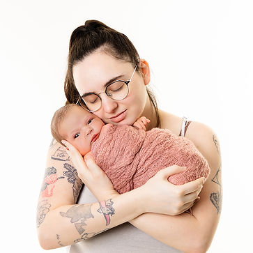Photo de famille avec bébé et maman près de Bordeaux