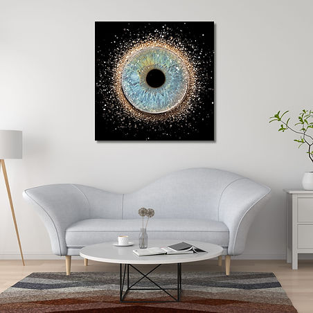 Salon avec tableau iris