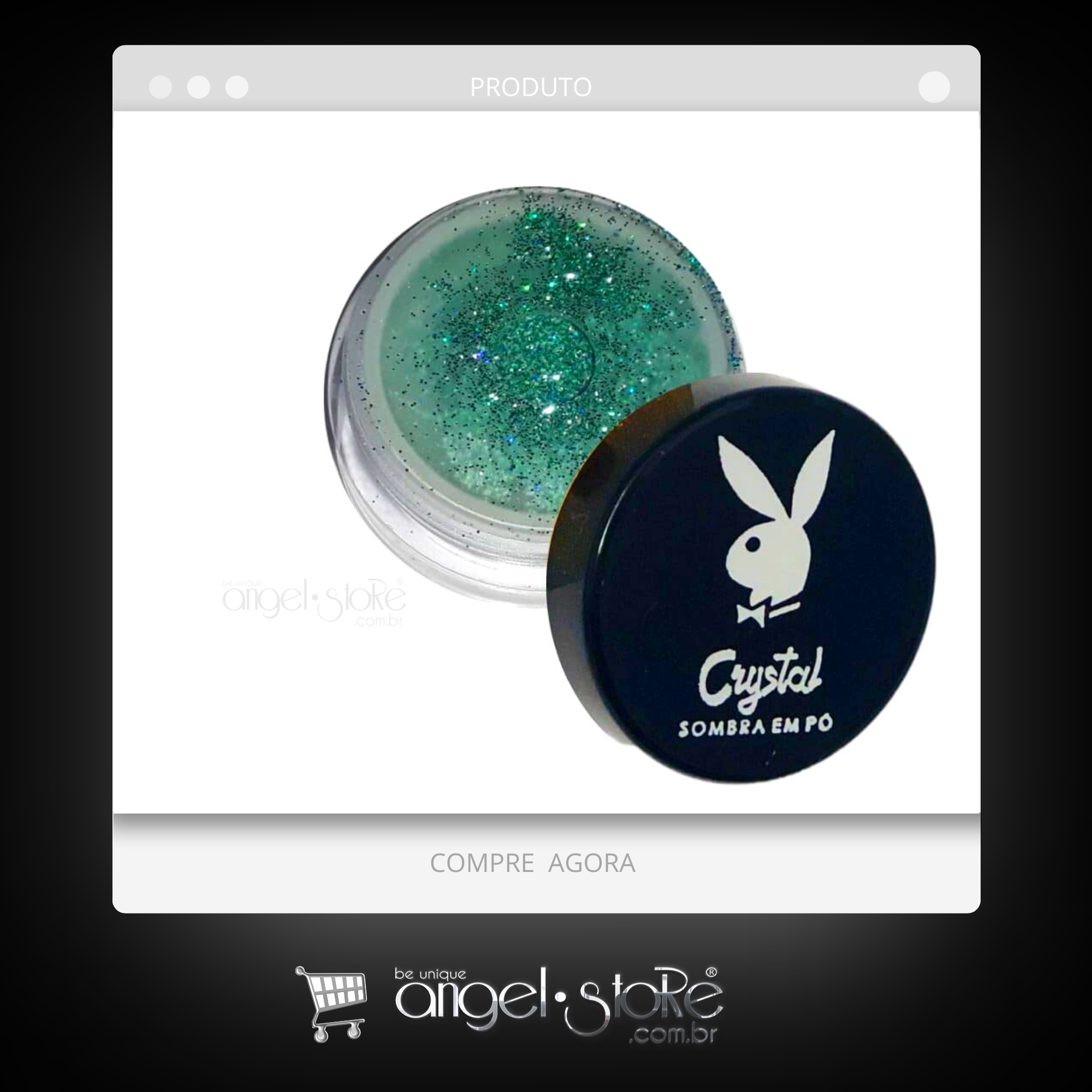 Glitter Cristal Sombra em Pó Cor 10 Playboy