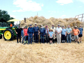 Binding of the wheat part of Steam & Gas Engine Show traditions