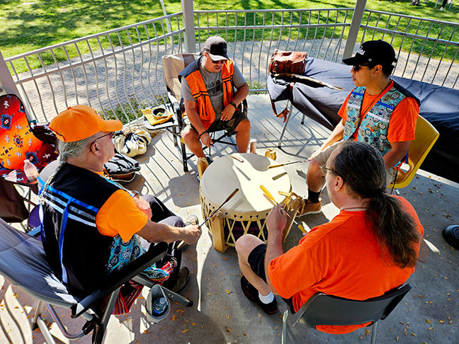 Drumming was a part of the Truth and Reconciliation events held last Saturday in Navy Yard Park.