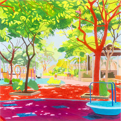 11am at the park downstairs 樓下公園十一點