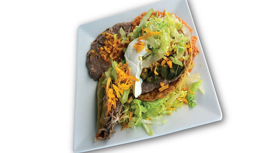 # 2 TOSTADA & BEEF TACO