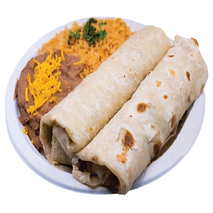 #7 Two Shredded Beef burritos