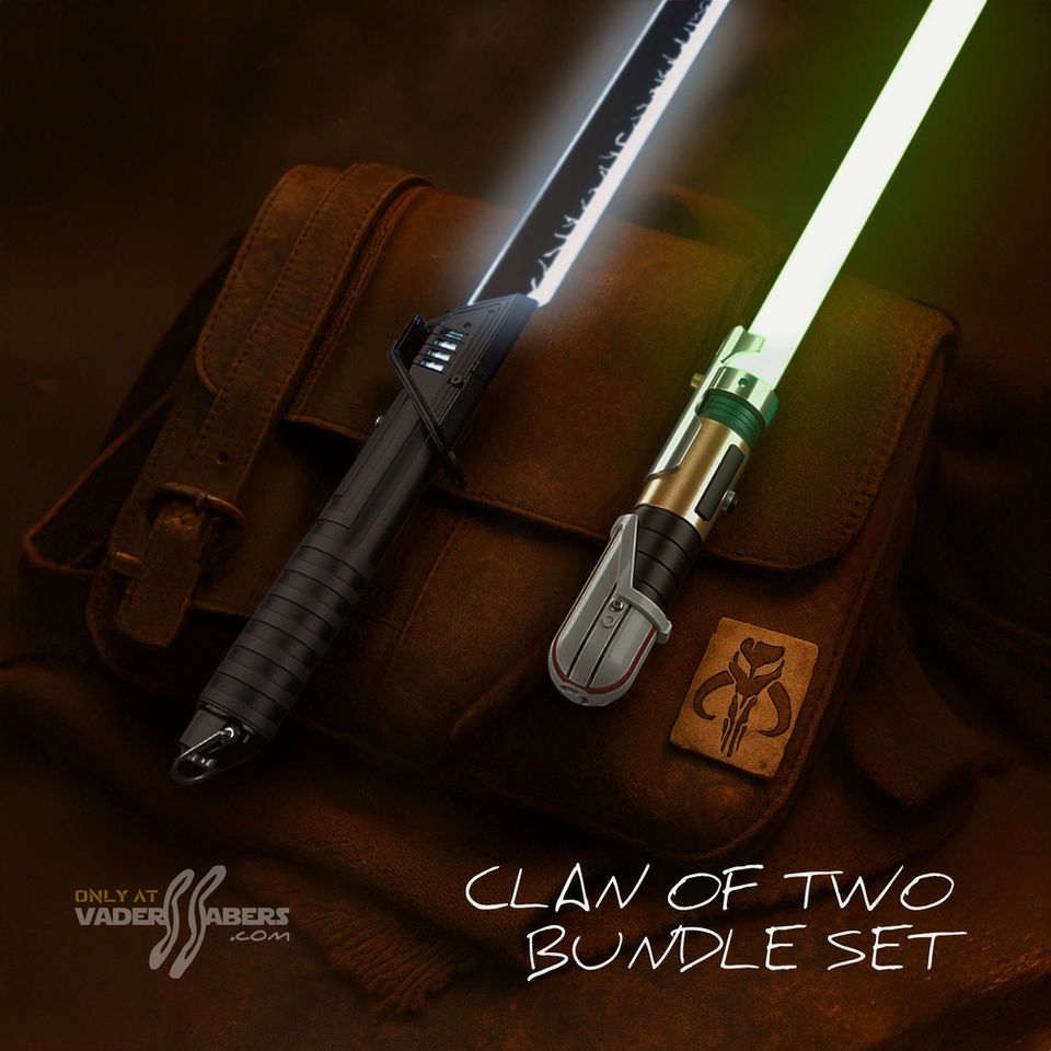 mandalorian and grogu hilts on bag