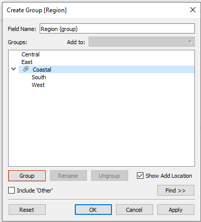 grouping related members in Tableau