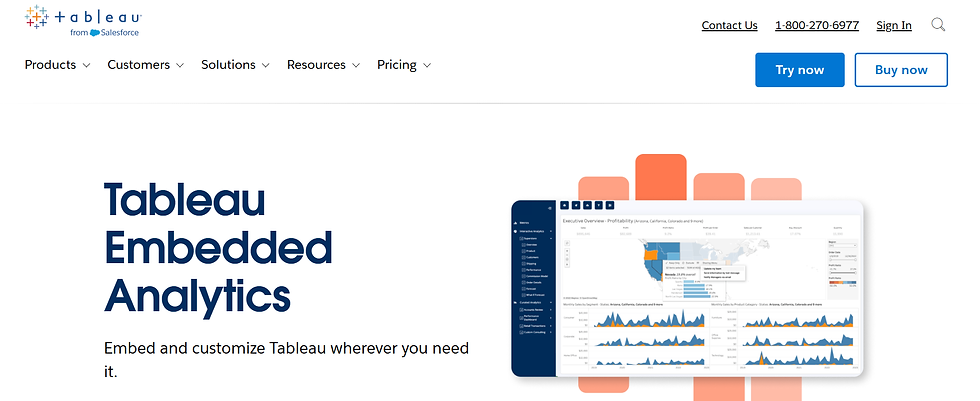 tableau landing page