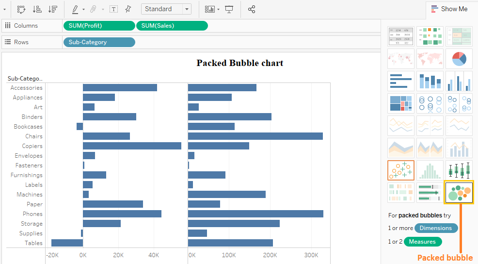 How to Build a Packed Bubble Chart in Tableau