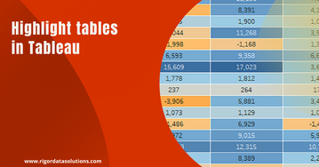 Tableau charts: Highlight tables