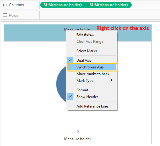 synchronizing axis in tableau