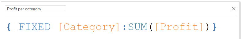 Tableau lod FIXED