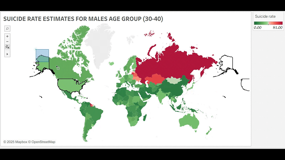 an interactive map demonstrating dynamic color ranges in tableau