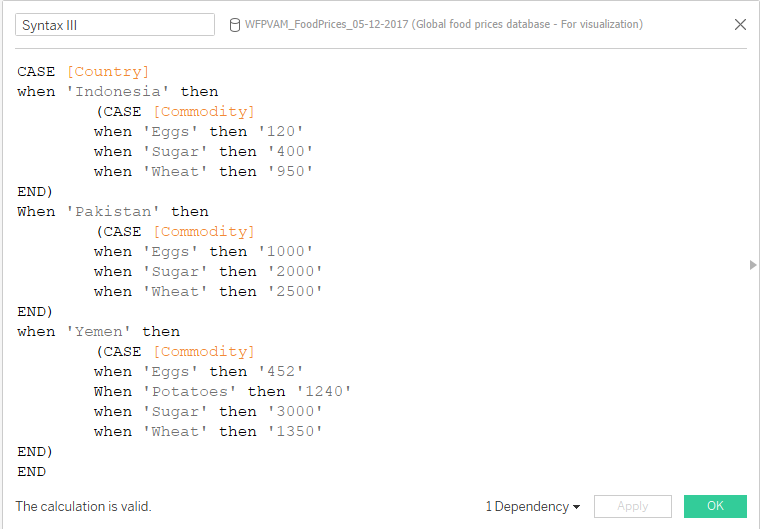 Nested CASE-WHEN statement in Tableau