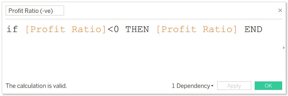 Tableau calculated field