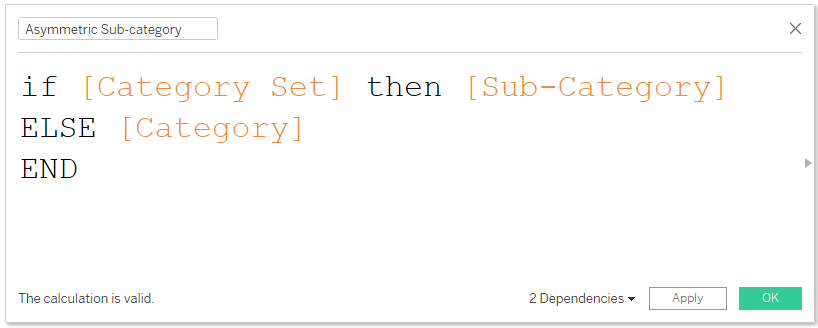 Tableau calculated field