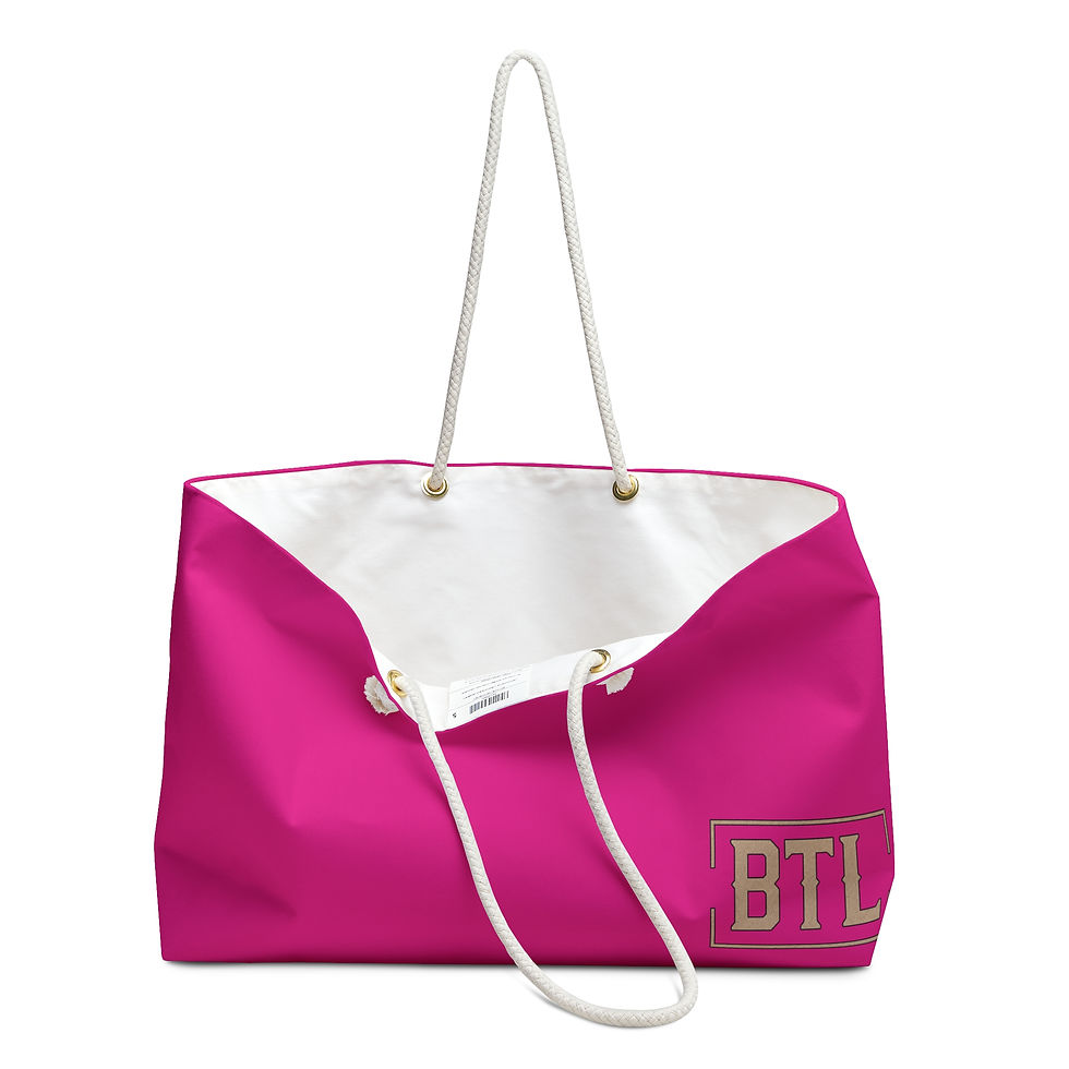 Thumbnail: Hot Pink Weekender Bag – 'Follow Your Calling' Monogram Travel Tote (BTL)