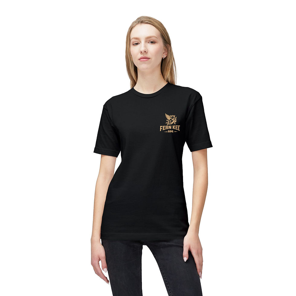 Thumbnail: T-Shirt — "Fire Me Up Becky" BBQ Logo Tee