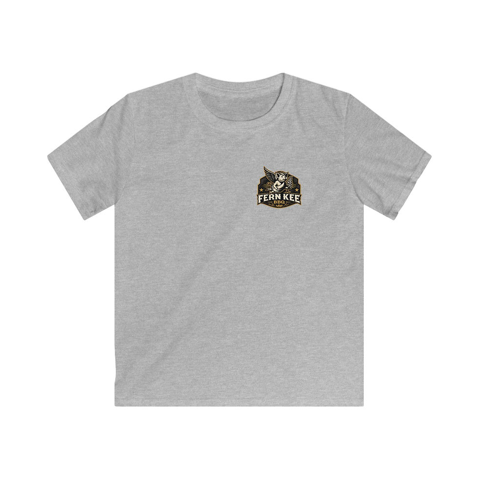 Thumbnail: Kids Tee — Fern Kee BBQ Logo T‑Shirt (Retro Pig Chef Design)