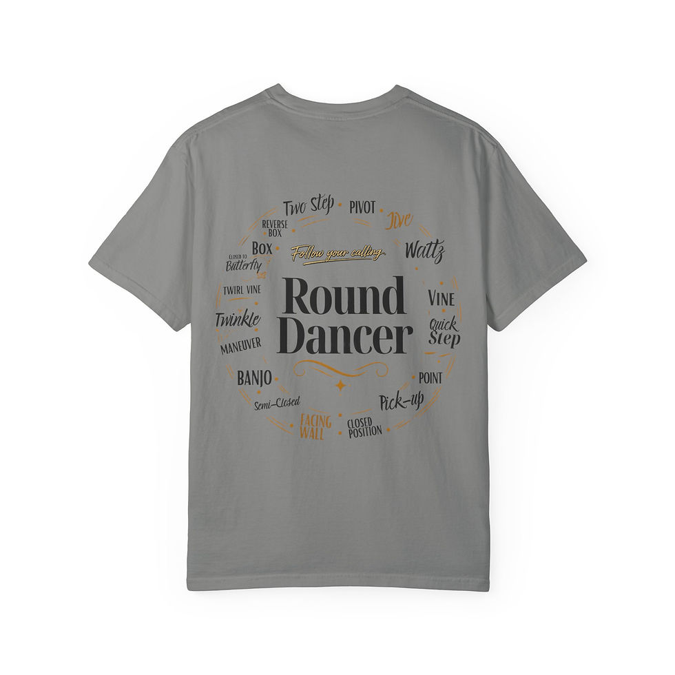 Thumbnail: Round Dancer Tee — Square Dance Steps Graphic T-Shirt