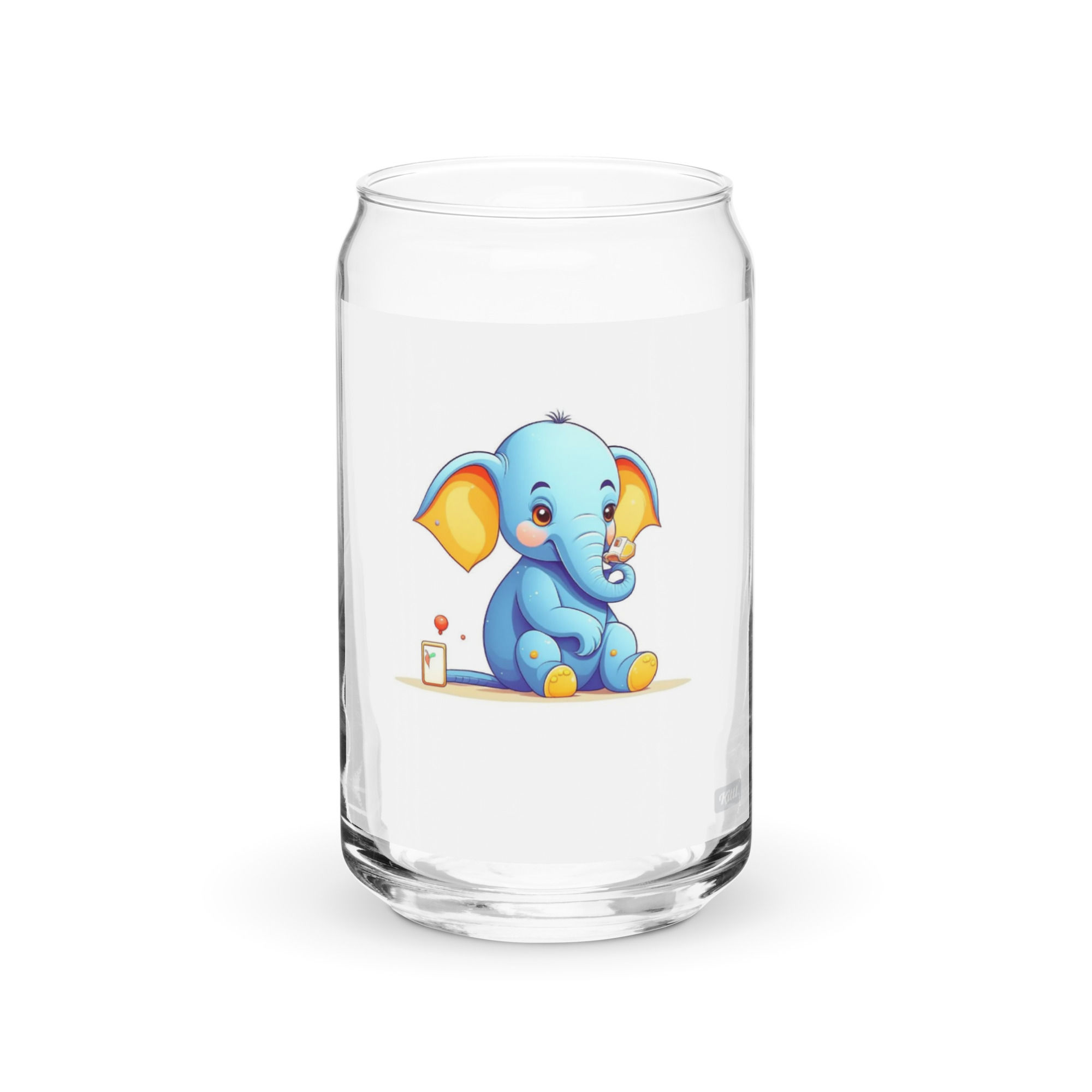 Can-shaped glass - the mobile elephant