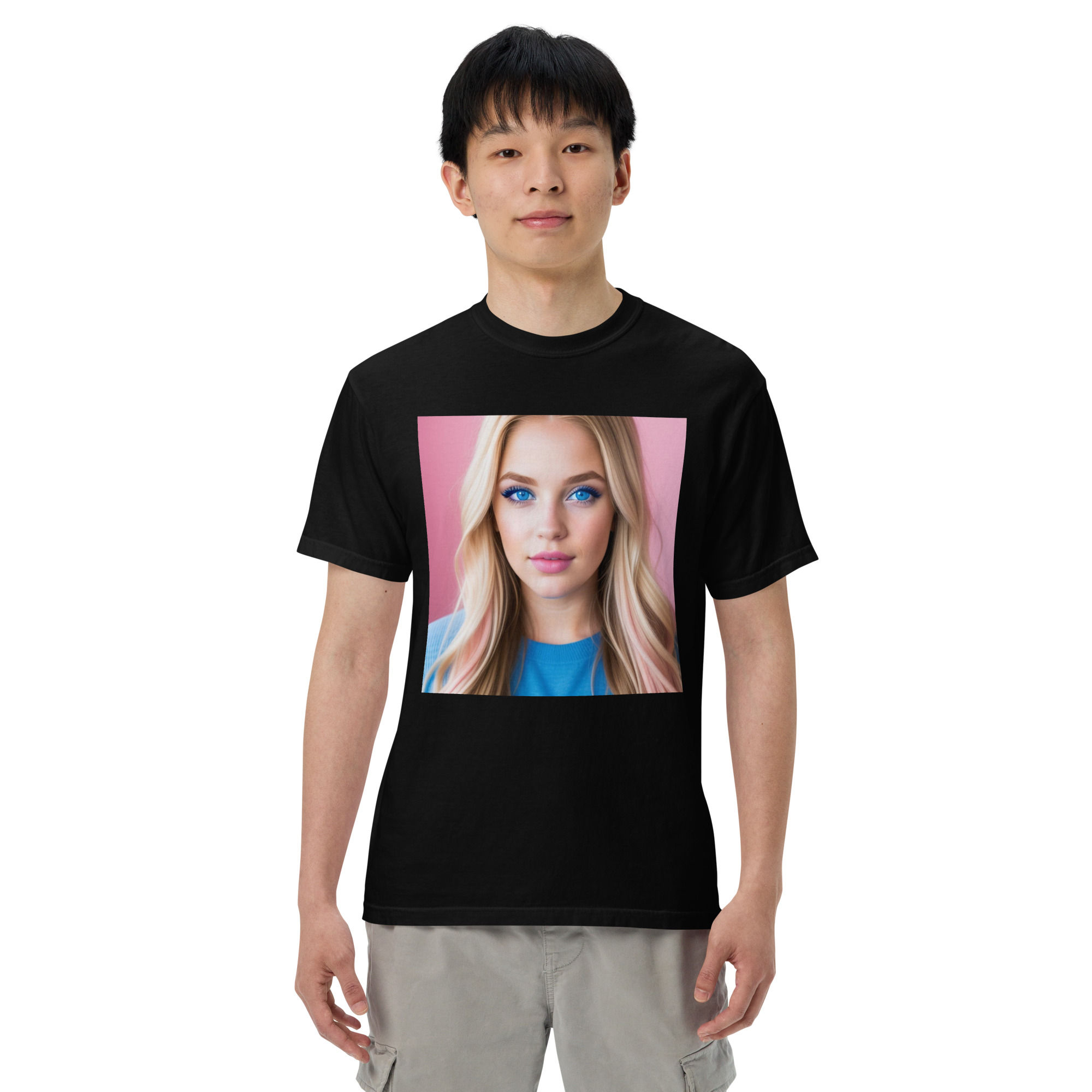 Unisex garment-dyed heavyweight t-shirt - the blue girl