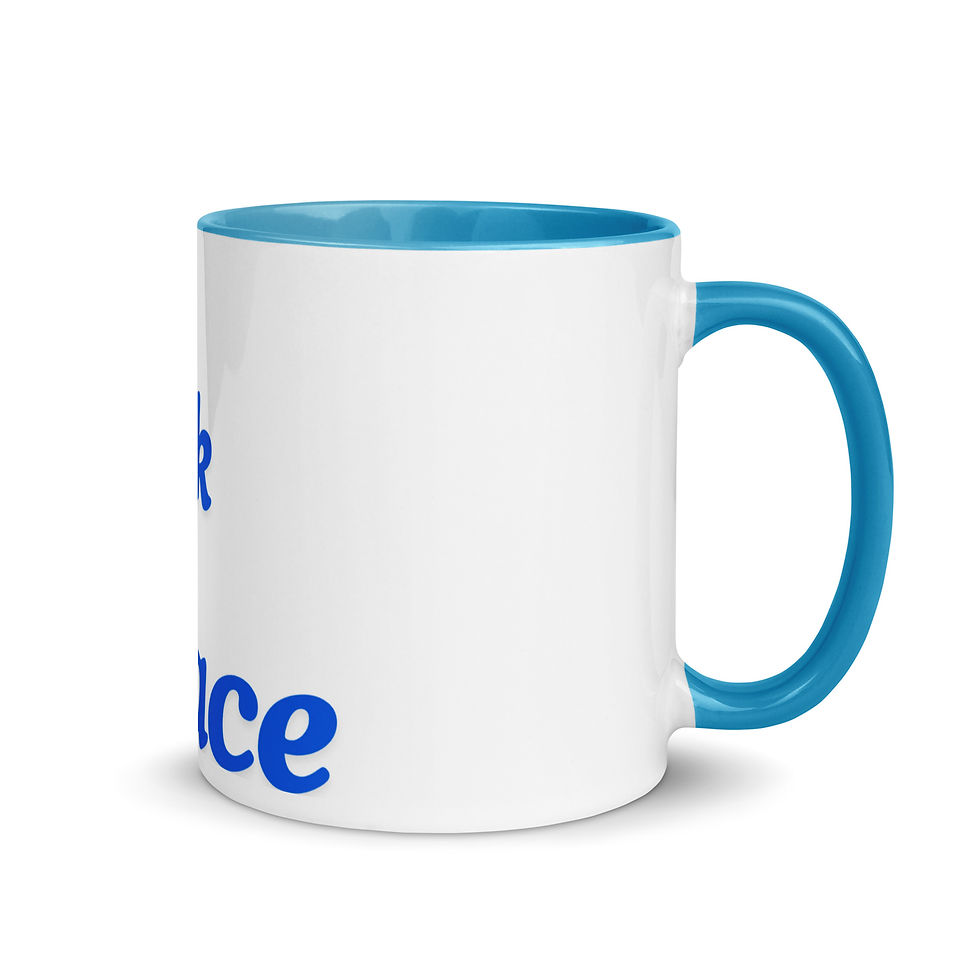 Thumbnail: Mug with Color Inside - We Seek Peace