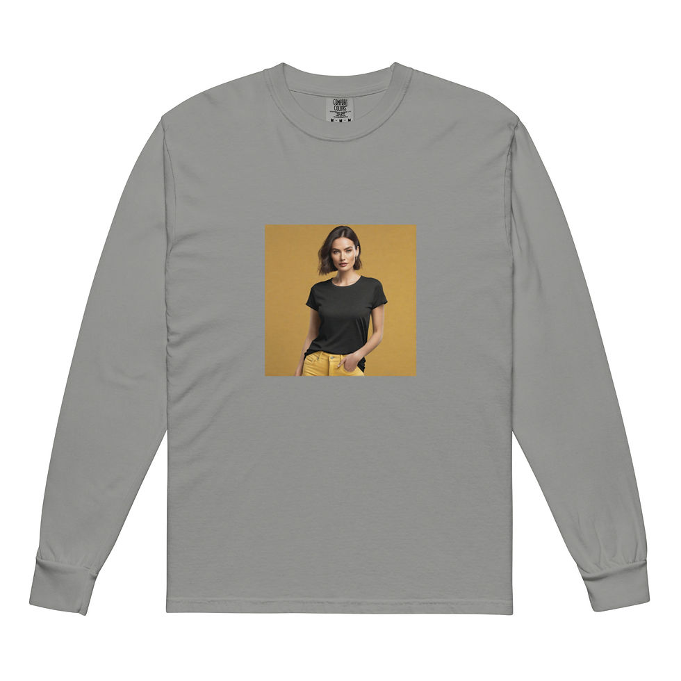 Thumbnail: Garment-dyed heavyweight long-sleeve shirt