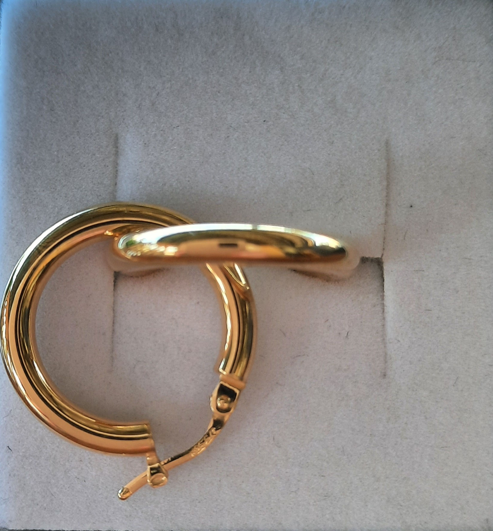 Medium Wide Yellow Gold Hoops