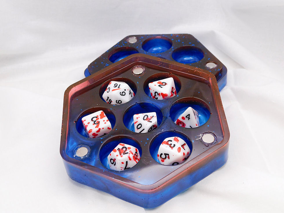 Thumbnail: Fire & Ice Hex Dice Holder