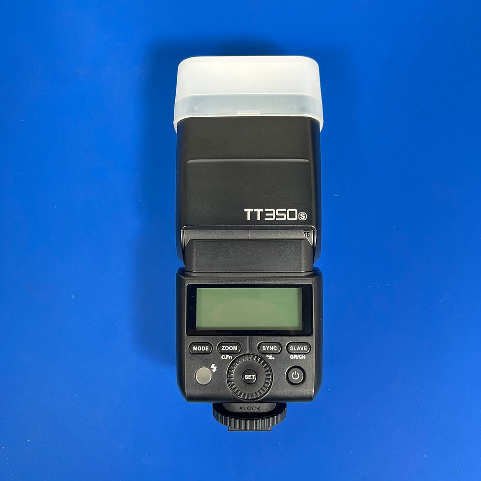 Godox TT350S Sony TTL flash front controls and LCD