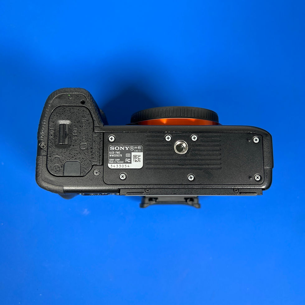 Thumbnail: Sony Alpha a7 II bottom plate and serial label