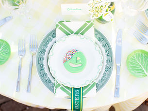 Masters Golf Tournament Inspired Tablescape