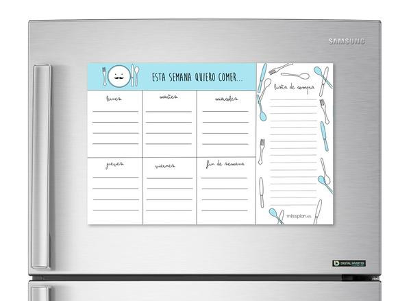 Pizarra Menu Semanal Lovely
