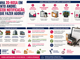 Linha 20‑Rosa em Santo André: recebi notificação, o que faço agora?