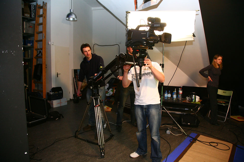 Studiodreh mit Kamera-Jib