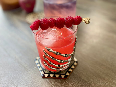 Raspberry whiskey lemonade