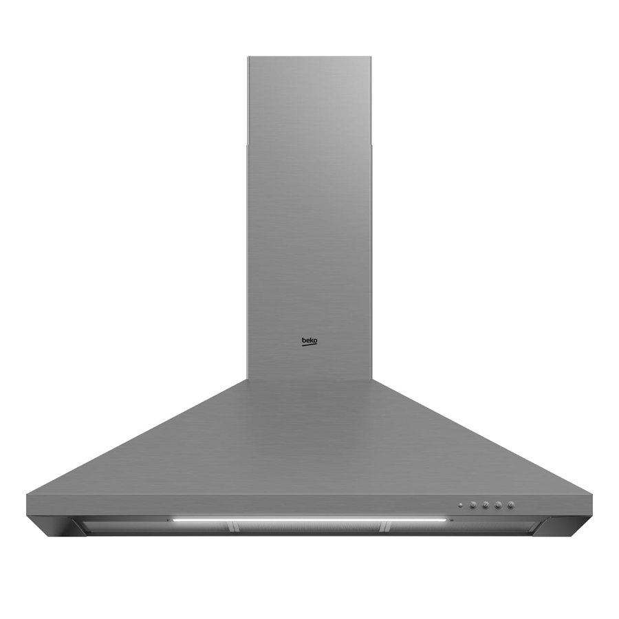 Hotte Beko décorative 60x60 3 vitesses recyclage à charbon CWB9441XN